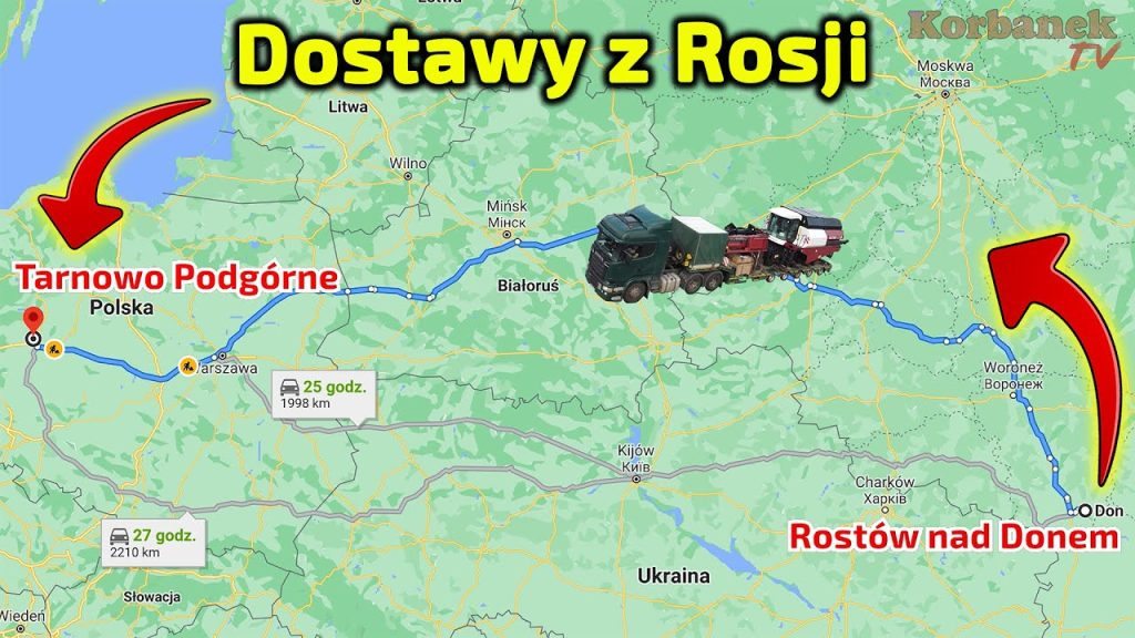 Kombajny z Rosji jadą 👉drogą gruntową, czy autostradą? 👉Rostselmash vector 425 od Korbanek