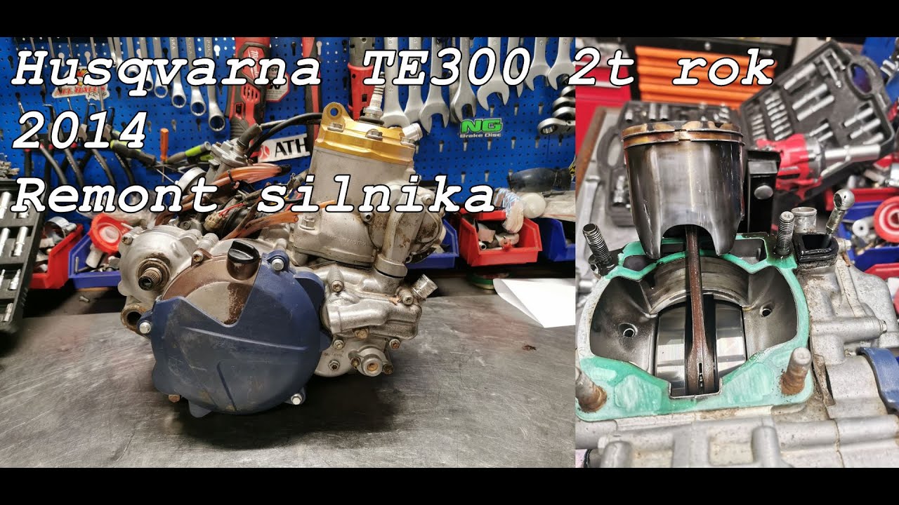 Husqvarna TE 300 2t, rozbiórka, remont silnika.